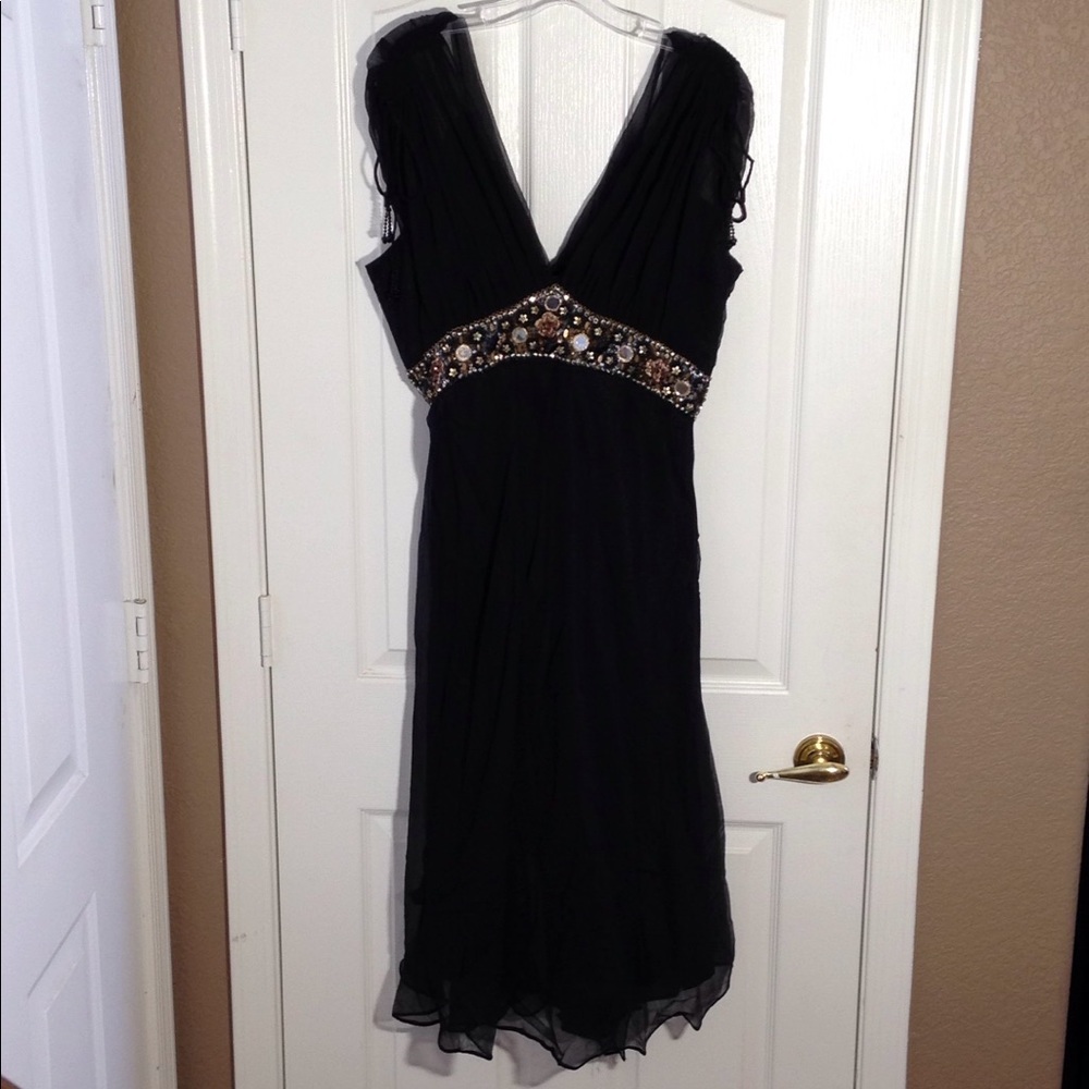 FINAL MARKDOWN Women's Grecian-Style Black Evening Dress medium